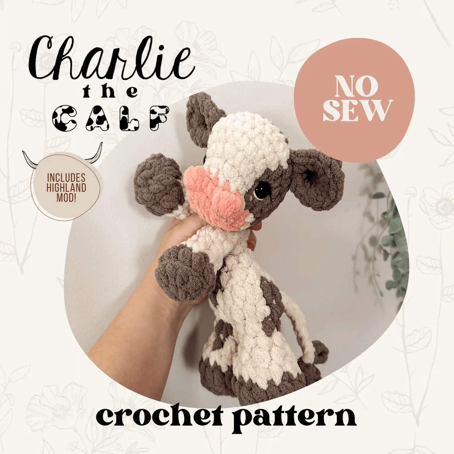 Charlie the Calf: No-Sew Amigurumi Crochet Pattern | Adorable Baby Cow Design