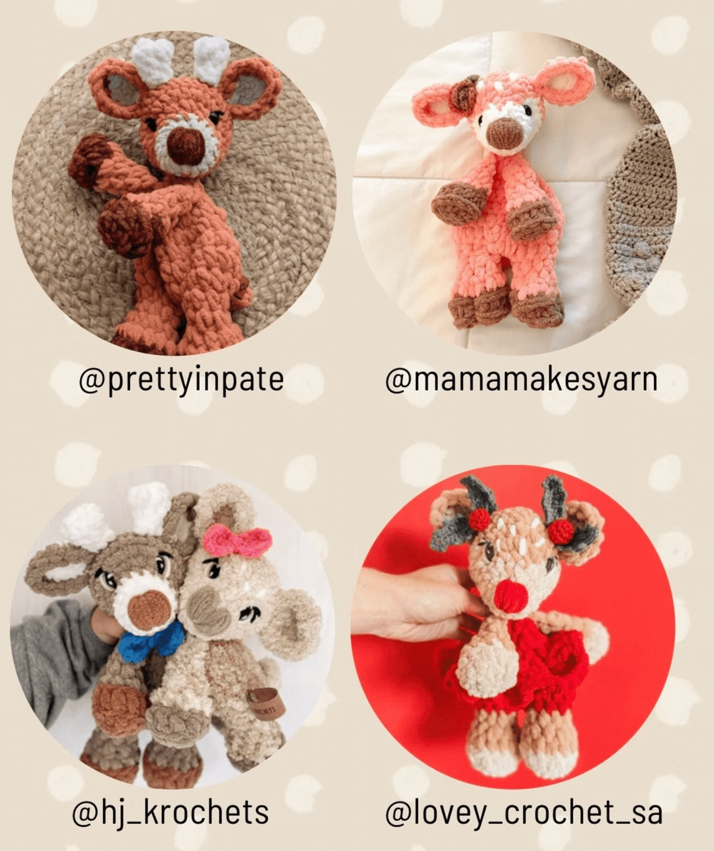 Darby the Buck & Delilah the Doe | No-Sew & Low-Sew Deer Amigurumi Crochet Patterns | Cute & Easy Crochet