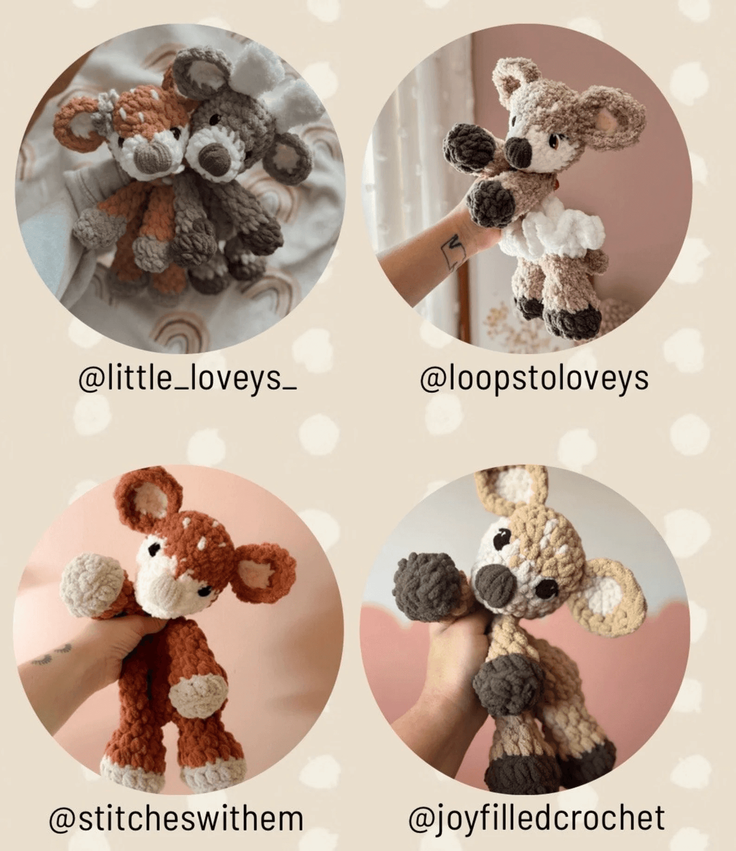 Darby the Buck & Delilah the Doe | No-Sew & Low-Sew Deer Amigurumi Crochet Patterns | Cute & Easy Crochet